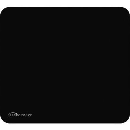 COMPUCESSORY Compucessory 23617 Economy Mouse Pad, Non-Skid Rubber Base, Black 23617